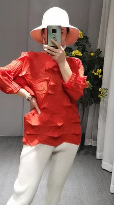 Однотонные модные футболки с круглым вырезом и круглым вырезом - Цвет: orange red