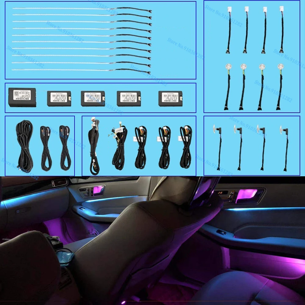 

Светодиодная лампа для Mercedes Benz S E GLK Class W221 W222 V222 X204 W213, 64 цвета