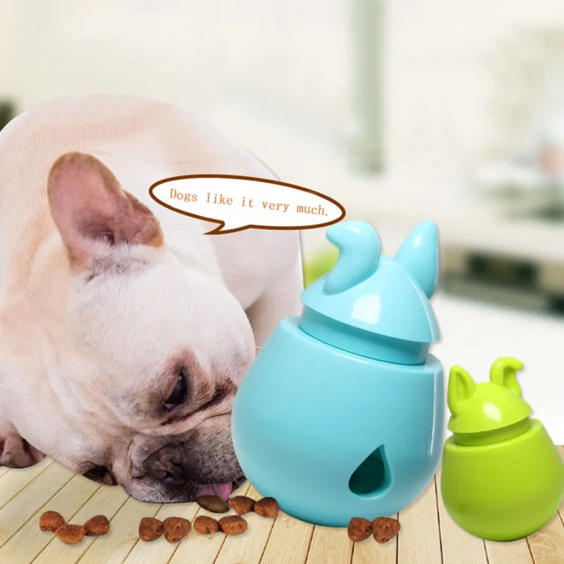 

Pet Dogs Cats Fun Bowl Toy Feeder Dog Feeding Pets Dog Tumbler Leakage Food Ball Puppy Pet Training Exercise Fun Bowl