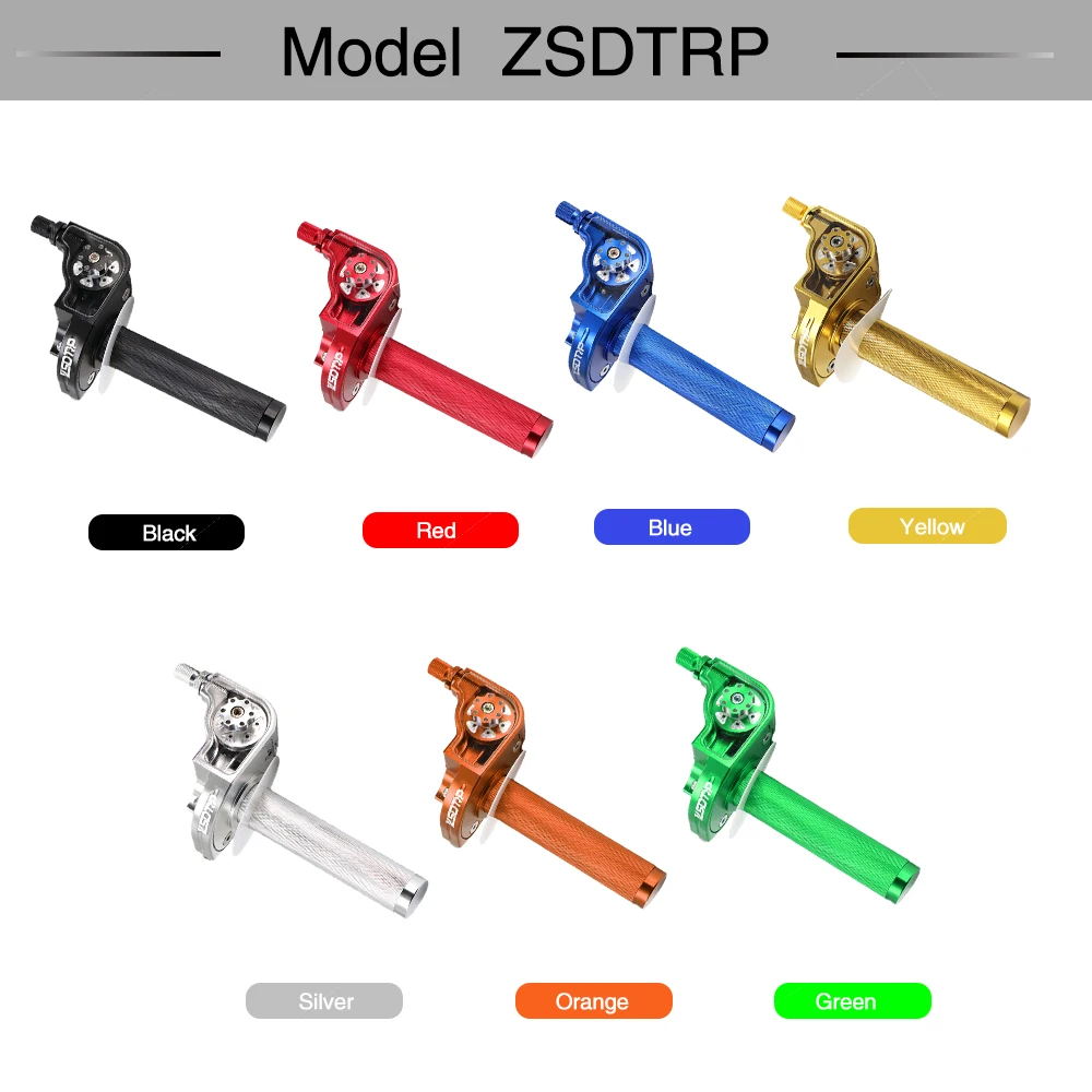 ZSDTRP 22mm Universal CNC Aluminum Accelerator Throttle Twist Grips Handlebars For Motorcycle Moped Scooter Bike M10*1.5