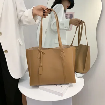 

Retro shoulder bag large capacity 2020 simple and versatile hands-on handbags atmospheric casual fashion big bag