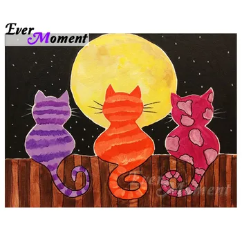 

Ever Moment Diamond Painting Cat Cartoon Diamond Embroidery Full Square Resin Drills Hobby Handicraft Decor Child Activity 4Y472