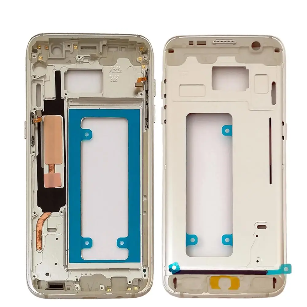 Gold Новинка для samsung Galaxy S7 Edge SM-G935 G935 5," передний средний ЖК-экран Корпус рамка - Цвет: Gold