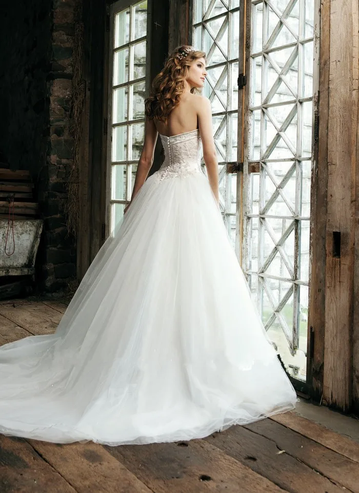 Vestido de noiva, украшенное бусинами, Модное бальное милое жемчужное платье с аппликацией, пышное платье принцессы для невесты, платья для матери невесты