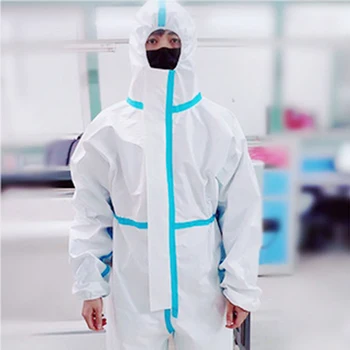 

Disposable Isolation Disinfection PPE Suit Antibacterial Coveralls Workshop Protective Clothing Dust-Proof Prevent Coverall Suit