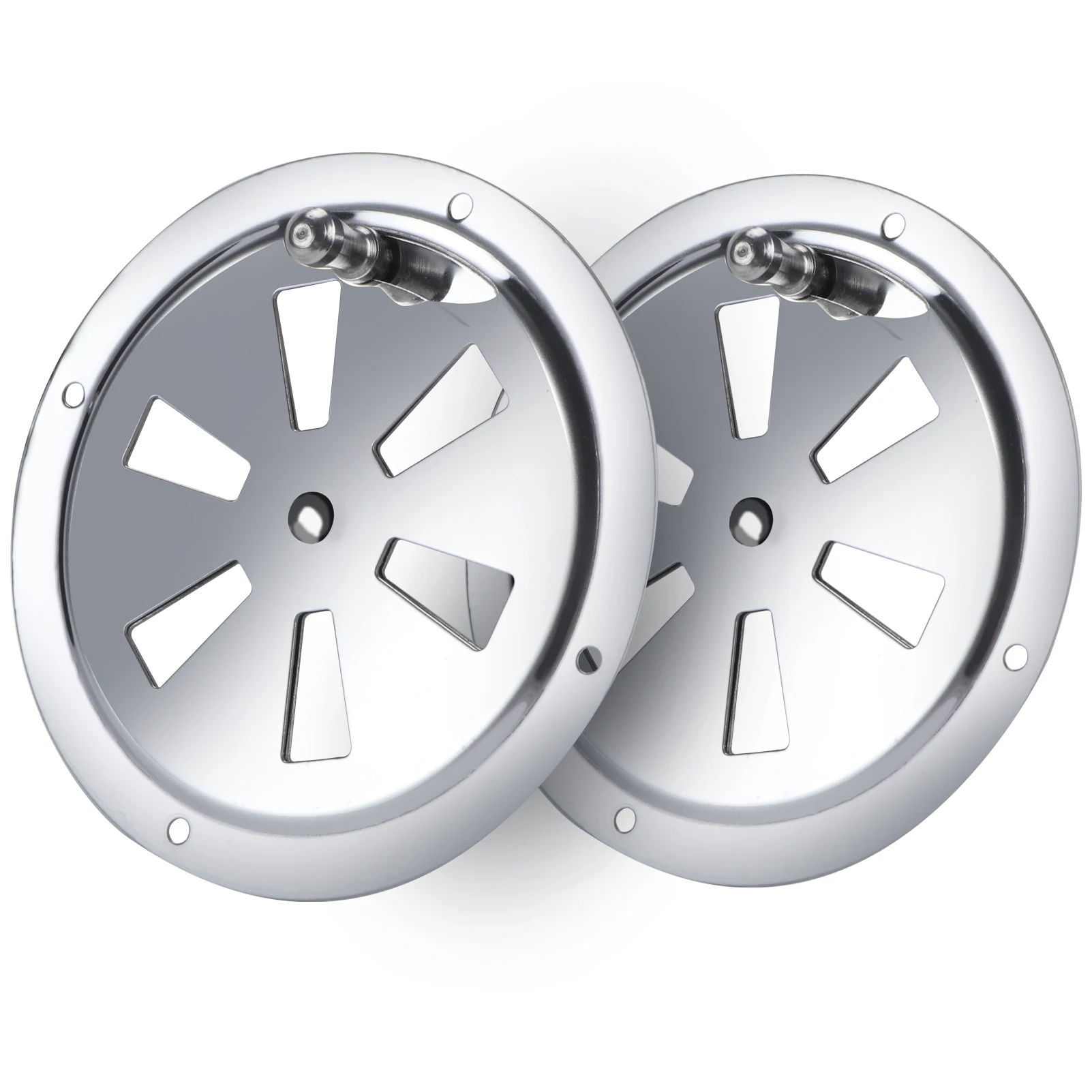 

2x Adjustable Boat Stainless Steel Ventilation Grille Round Ventilation Grille Exhaust Grille Marine Accessories