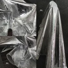 50 см* 150 см/шт. Серебро Текстура отражающая зеркальная поверхность ткань старое перламутровое зерно кожа ткань зерно чувство серебро