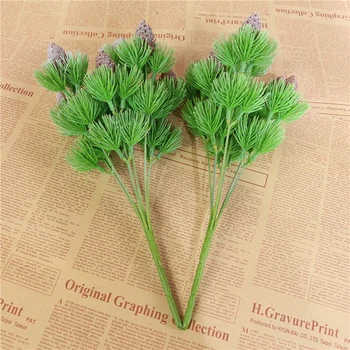 

2pcs 7 Fork Artificial Plant Pine Cone Single Branch Diy New Year Party Decorations Family Living Room Decorations
