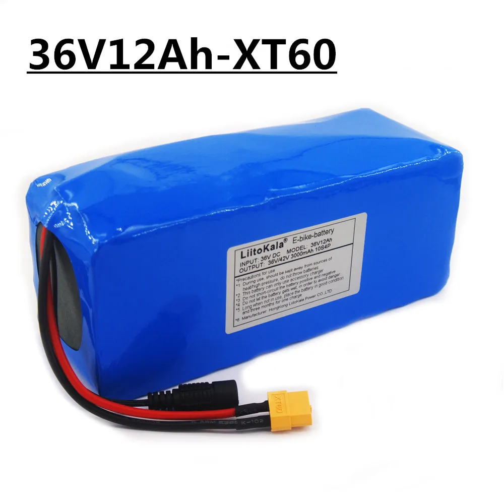 LiitoKala 36 V 12ah 10S4P Lelectric bateria bicicleta 18650 Bateria Li-Ion 500 W Alta Potência 42 Motocicleta Scoote XT60 Plug |