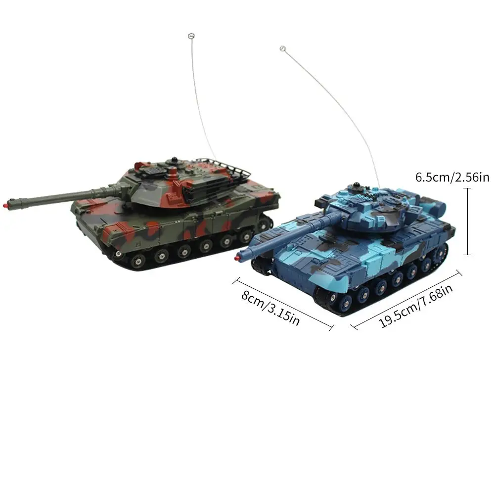 

2PCS Small Children's Toy Car Double Battle Tank Car Remote Control Car Anti-fall Collision Children's Educational Gift