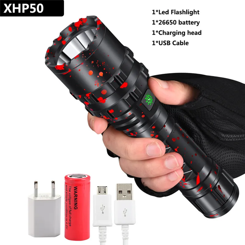 Option B Мощный XHP90 светодиодный светильник-вспышка Ultra Brigh Xlamp алюминиевый XHP50.2 водонепроницаемый фонарь светильник мощный фонарь для охоты 26650 - Emitting Color: Option B