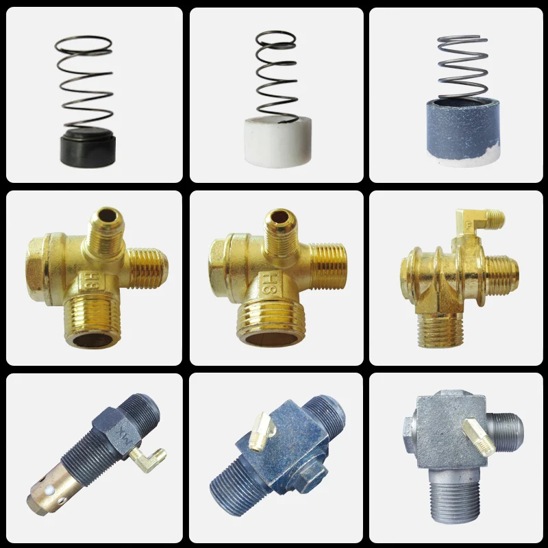 Set Di Molle Per Accessori Per Compressore D'Aria Valvola Di Ritegno Filettata Maschio Femmina Strumento Connettore Tono Oro 65/90/100/120/150 33*27*1