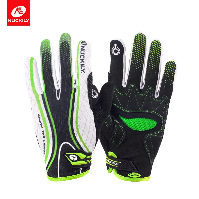 

Nuckily Mountain Bike Anti-slip Touch Screen Full Finger Riding Gloves Fixed Gear Bicycle Shock Absorption Full Finger Gloves
