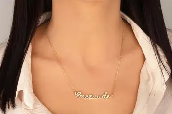 

Name Necklace - Cz Stone Name Necklace - Name Necklace with Diamond - Mother's Day Gift Personalized Jewelry - Mom Gift