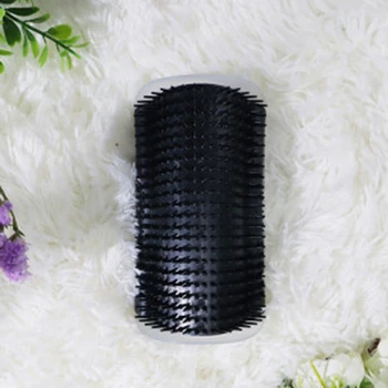 

Pet Comb Removable Cat Corner Scratching Rubbing Brush Pet Hair Removal Massage Comb Pet Grooming Cleaning Black