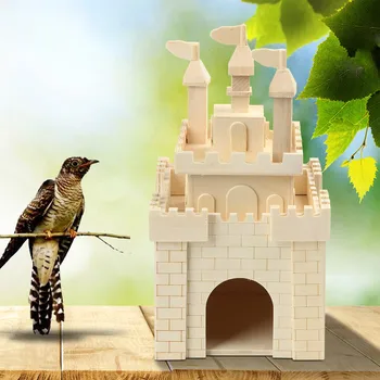 

Bird Breeding House Cage Box Creative Wooden Standing Parrot Cage Home Garden Yard Balcony Pendant Decoration#0810g30