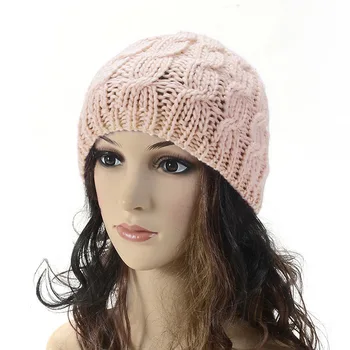 

Newest Women Knitted Hat Warm Stretchy Beanies Cap for Winter Outdoor