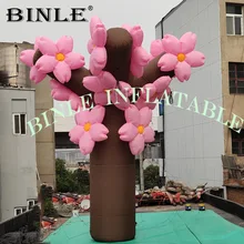 6mH искусственное большое Надувное дерево сакуры розового цвета, Надувное дерево вишни для украшения мероприятий