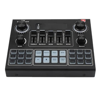 

V9 Bluetooth Sound Card USB Headset Microphone Webcast Live Streaming Sound Card Phone Computer Singing Sound Card