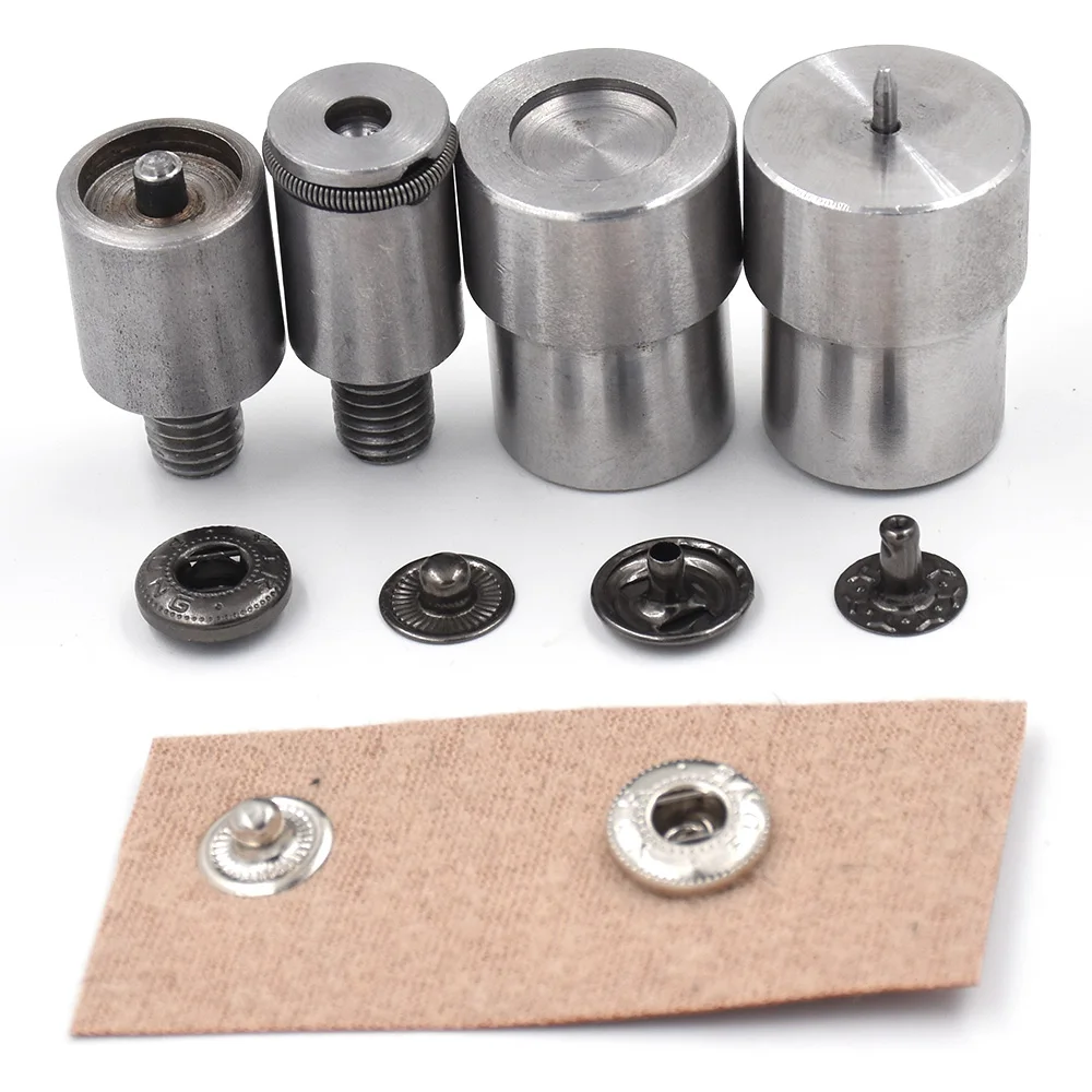 

51sets 10mm/12.5mm/15mm snap buttons. Grasp the mold. Button to install the tool. Metal rivet mold.