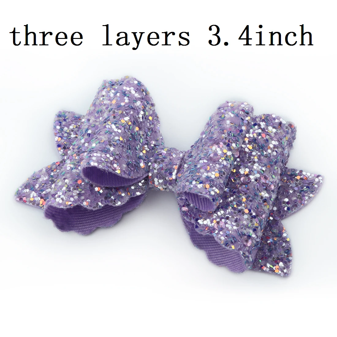 three layers-4 1 шт., заколки для волос для девочек, бант-заколка для волос, заколки для волос, блестящие заколки для волос, Блестящие Блестки, 3 дюйма, заколка для волос, трехслойный головной убор - Цвет: three layers-4