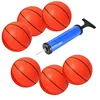 6pcs Basketball With Pump Small Mini Children Inflatable Basketballs Convenient Fun Indoor Sports Parent-child Games 1