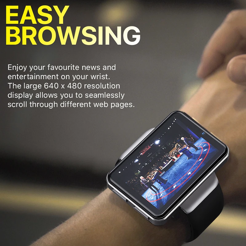 4G большой экран Смарт-часы 3 ГБ + 32 Гб телефон часы Поддержка SIM-карты GPS WiFi большая