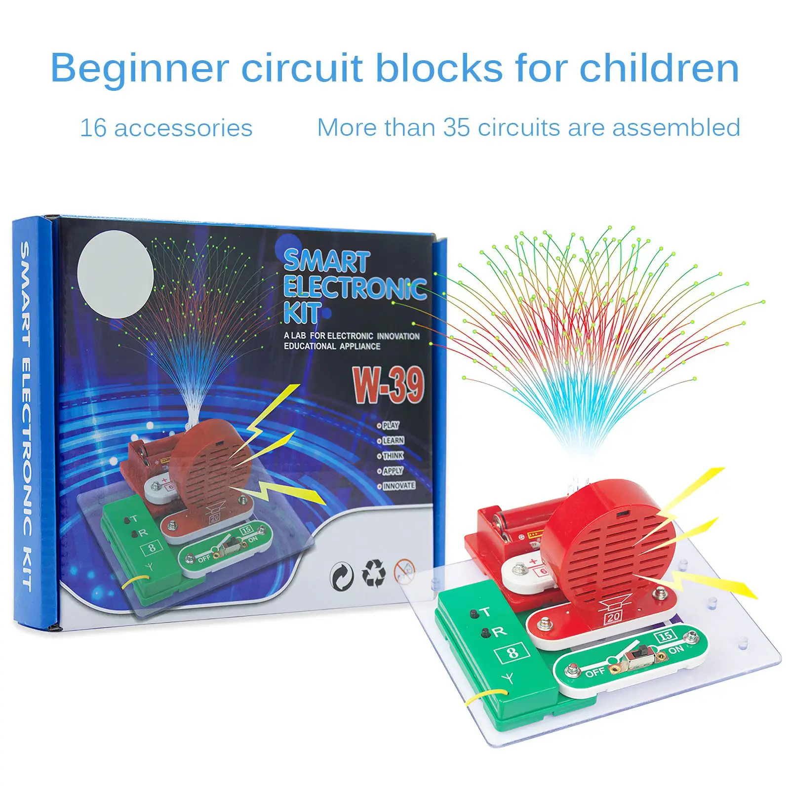 Electronic Building Blocks Montessori Toy Circuit Experiment Kit Assembling Electric Educational Kid | Игрушки и хобби