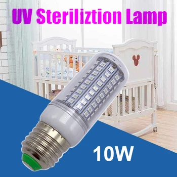 

E14 UV Disinfection Lamp 10W E27 Sterilization Lamp UVC LED Bulb E12 Ultraviolet LED Corn Bulb 110V 220V B22 Germicidal Light