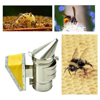 

Stainless Steel Bee Smoker Transmitter Kit Beekeeper Essential Tool Beekeeping Equipment Hive Smoke Sprayer Apiculture Tool