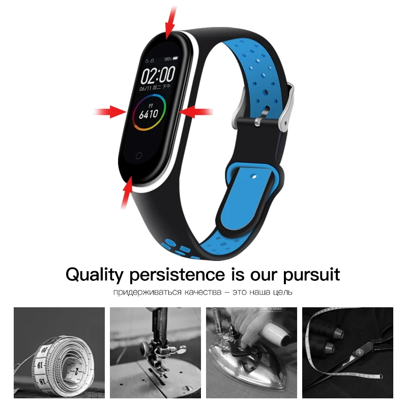 BAPICK силиконовый спортивный ремешок для Xiaomi mi Band 4 3 ремешок умные часы аксессуары для Xiaomi mi Band 4 3 браслет mi band 4 ремешок