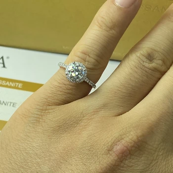 

S925 Sterling Silver zircon with Moissanite diamond Classic designRing Lab Diamond stone Anniversary Ring for Male women