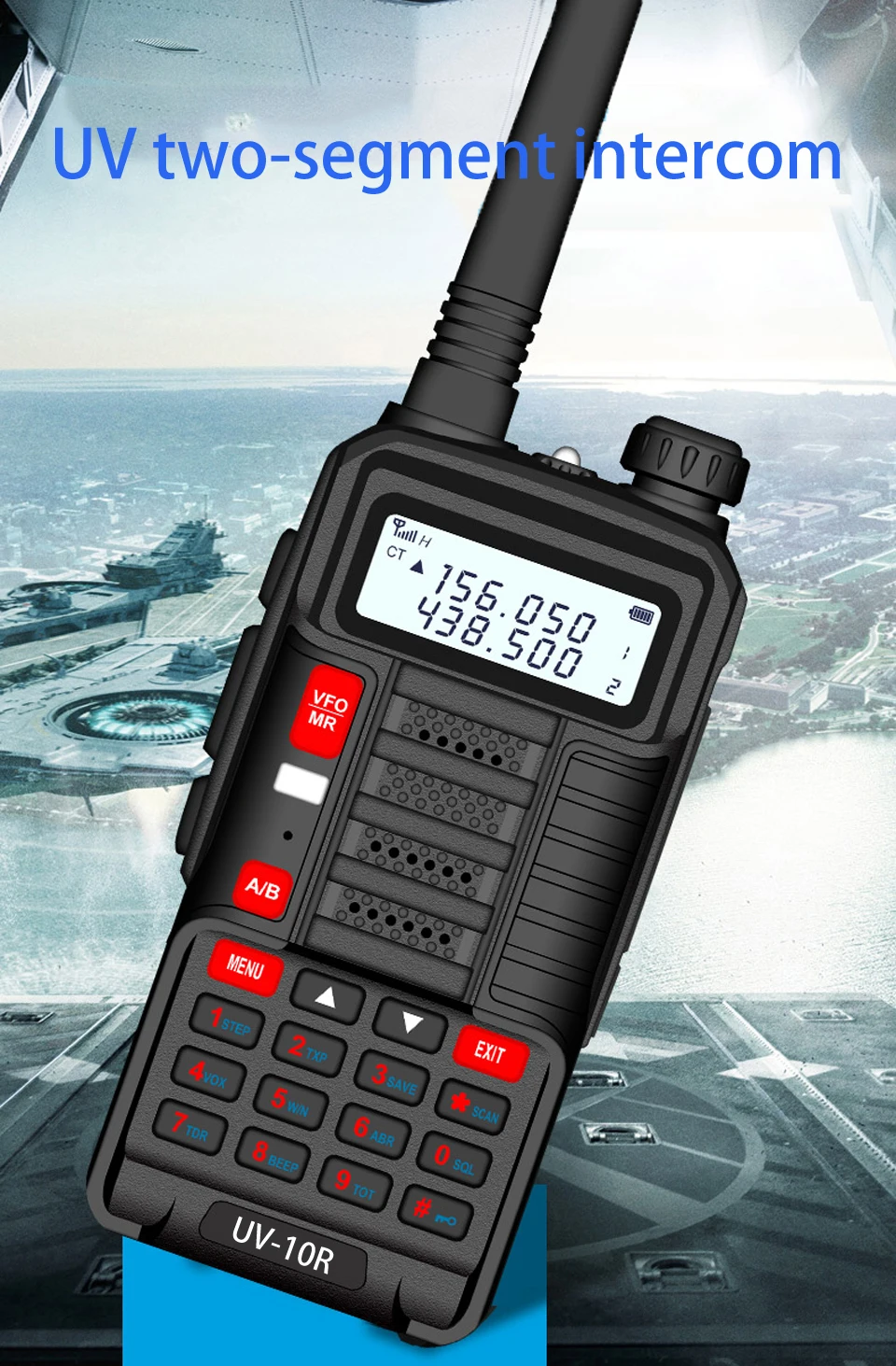 2022 Baofeng UV 10R Version Professional Walkie Talkie UV-10R High Power 10W 5800mAh Dual Band Two Way CB Ham USB Charging Radio long range walkie talkies 500 miles