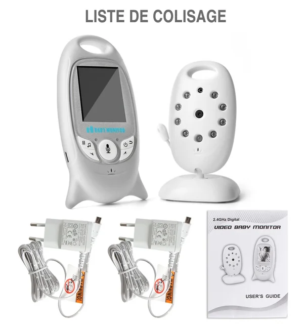 Achetez 990 Vox Surveillance de Surveillance Des Berceuses Vision Nocturne  à Longue Portée de 2,4 Pouces LCD Moniteur Bébé Caméra Sans Fil - Plug de  Chine