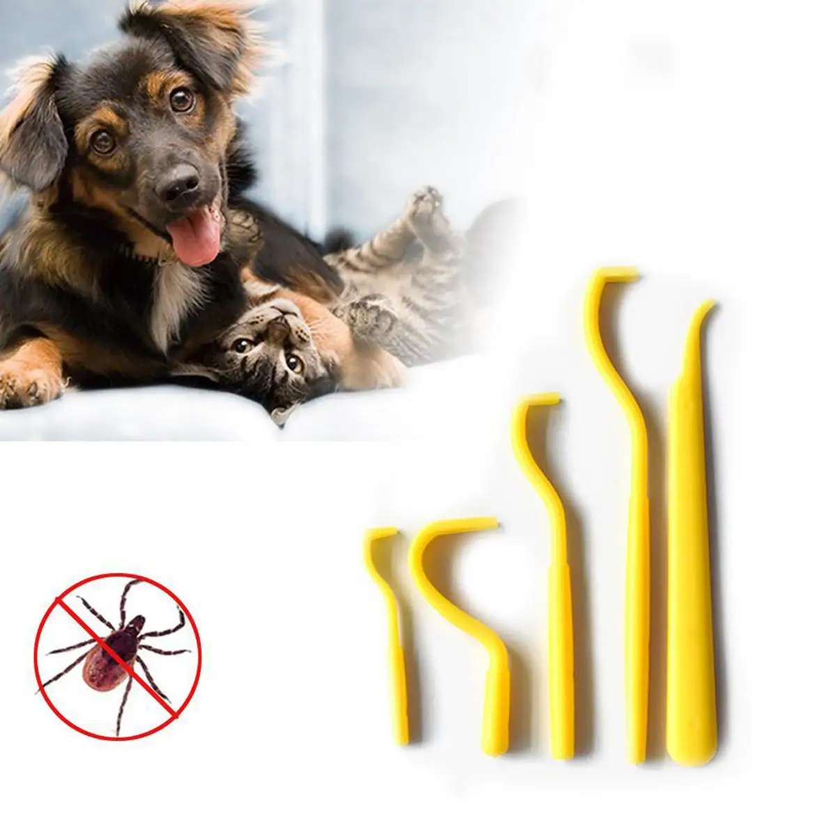 5PCS Tick Twister Hook Tool Tick Remover Dog Accessories Human Manual Debulking Flea Tool Dogs Pet Product
