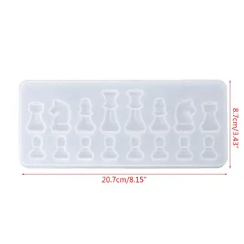 

Resin Casting Molds Set by Garloy,2Pcs 3D Chess Clear Silicone Mold for Making M2EA