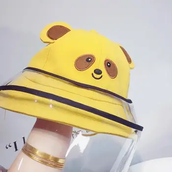 

Kids Cartoon Bear Anti-Spitting Dustproof Full Face Cover Protective Bucket Hat