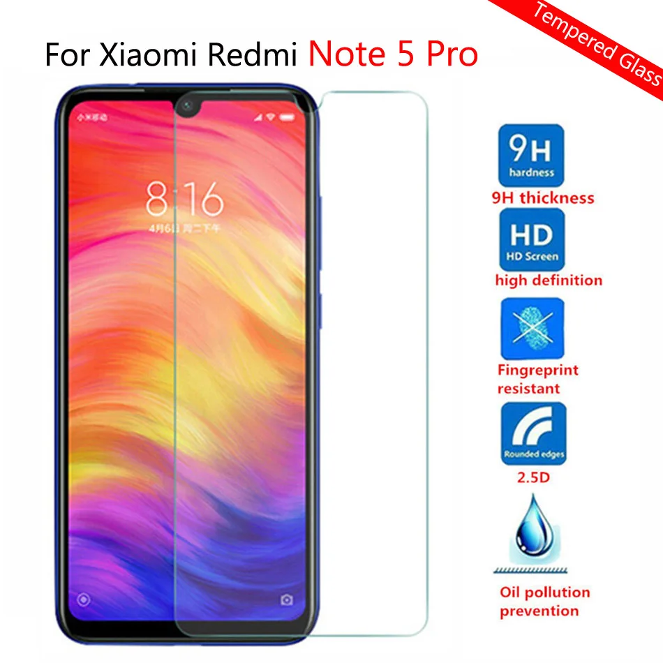 Закаленное стекло для Xiaomi Redmi Note 5 Pro защита экрана Защитное 5Pro пленка дисплея