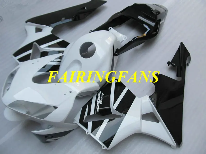 Инжекторный комплект для HONDA CBR600RR F5 03 04 CBR 600 RR CBR 600 RR CBR 600 2003 2004 черно белые Обтекатели Кузов+ подарки HC47