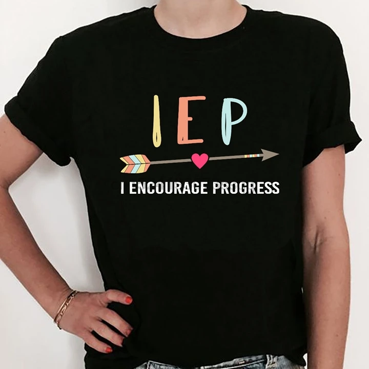 Teacher IEP I assure Progress Мужская футболка Черная хлопковая S-6XL |