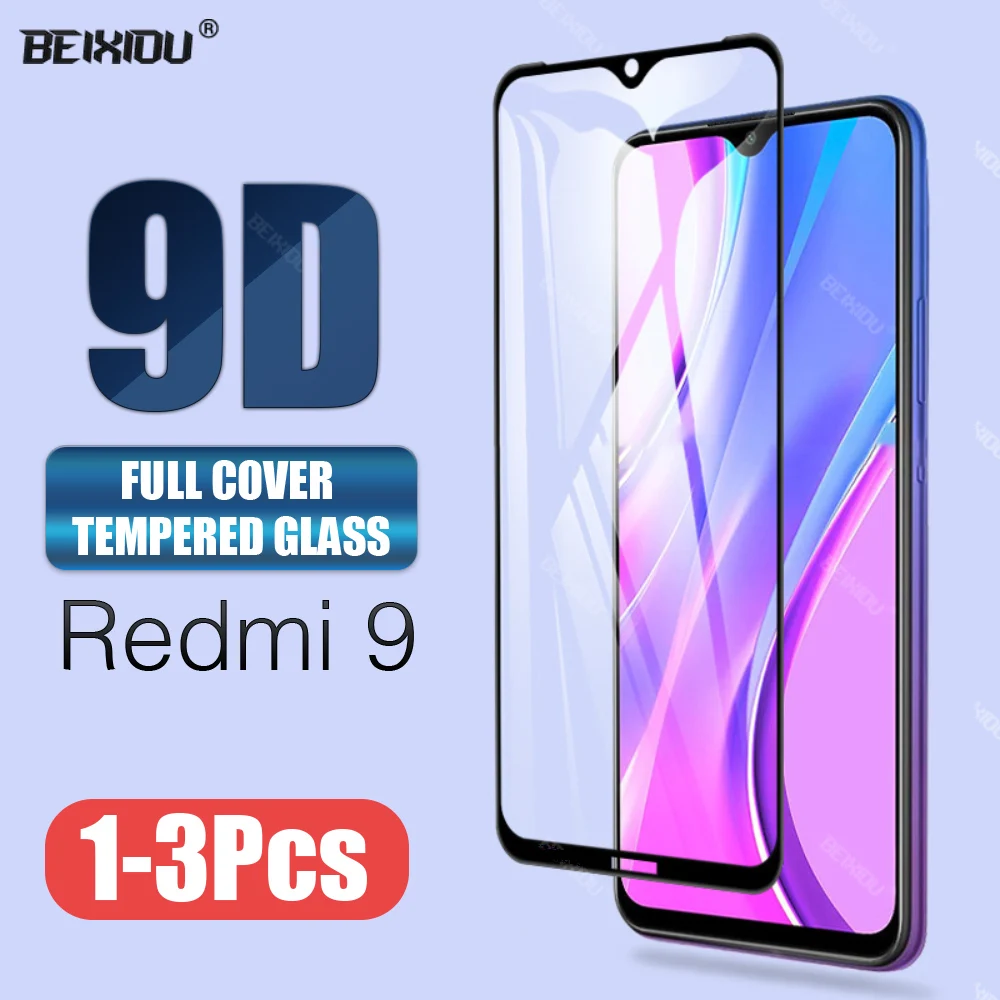 Новинка 9D закаленное стекло для Xiaomi Redmi 9 6 53 &quotПолное покрытие защита экрана