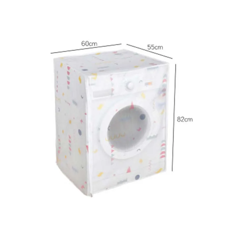 60*55*82cm PEVA Sunscreen Dust Proof Cover Washing Machine Cover Waterproof Case Wash Machine Protective Dust Jacket Front Open