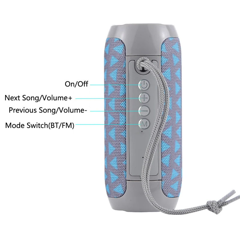 Portable Bluetooth Speaker Wireless Bass Column Waterproof Outdoor USB Speakers Support TF Card Subwoofer Loudspeaker
