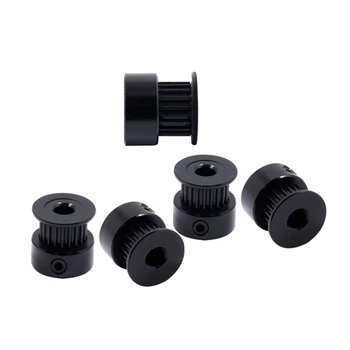 

10Pcs Black Aluminum GT2 6mm Width 20 Tooth Teeth 2GT Timing Drive Pulley Pully Wheels Gear For 3D Printer Bore=5mm/8mm