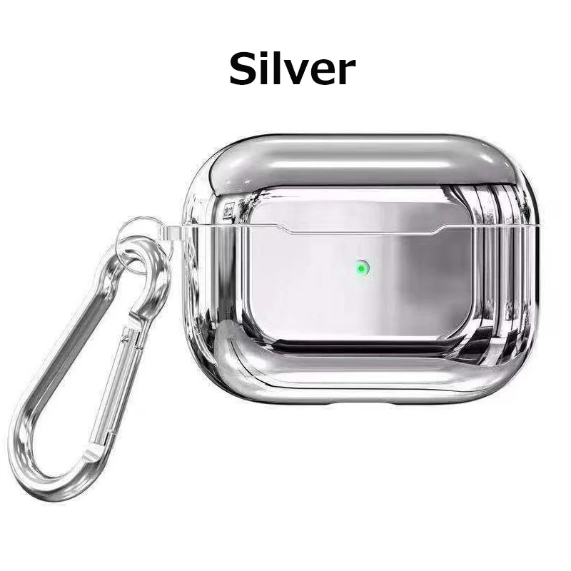 Silver Защитный чехол для AirPods Pro с брелком для ключей, противоударный мягкий чехол для AirPods 3, аксессуары, ТПУ, чехол для наушников s - Цвет: Silver