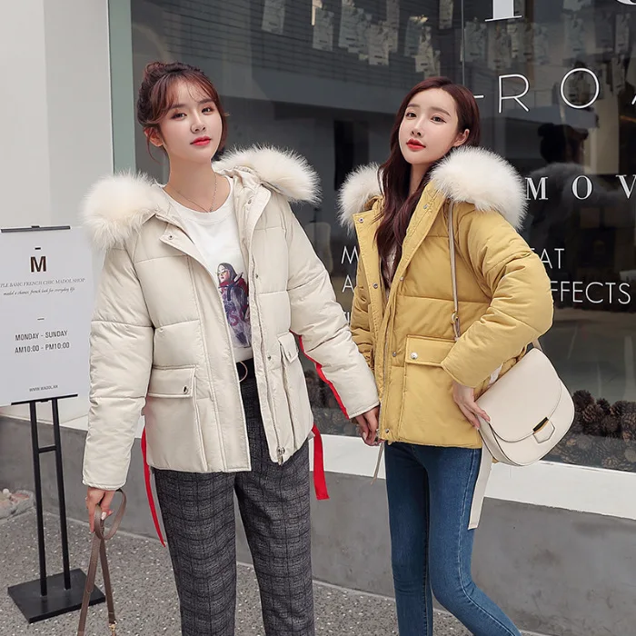 

2019 Autumn And Winter New Style Large Size Dress Fat Mm180 Catty down Jacket Cotton-padded Clothes Women's College Style Short
