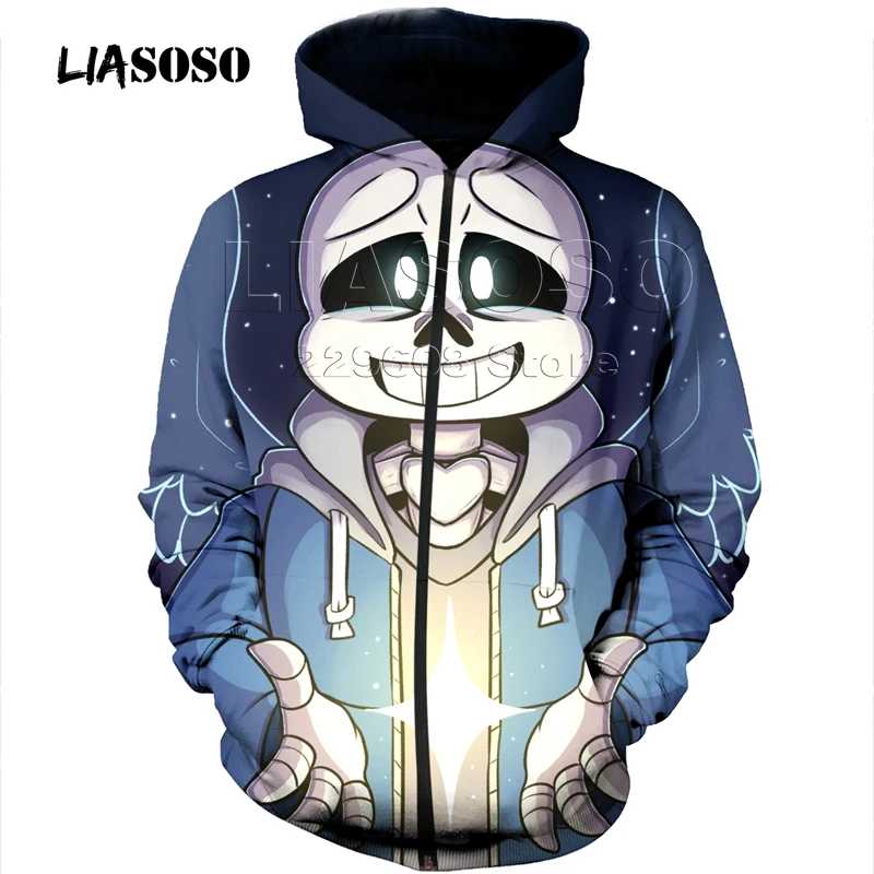LIASOSO новая игра «Undertale», футболка с 3d принтом, Мужская Женская куртка с застежкой-молнией и капюшоном, Повседневная футболка хип-хоп в стиле Харадзюку, топы, куртка с застежкой-молнией и капюшоном - Цвет: 25
