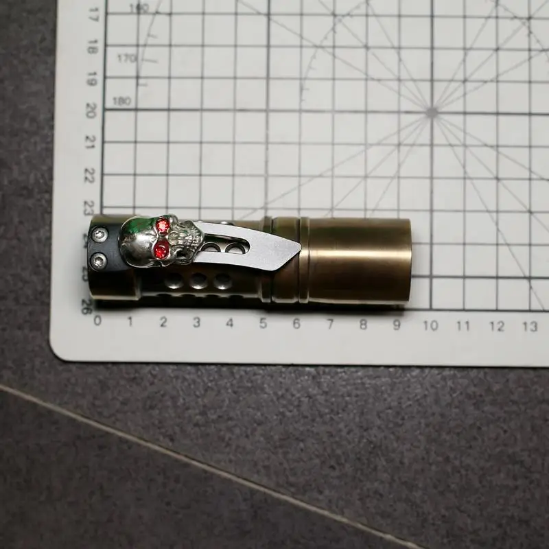 16340-brass Retro A177 медный конь 14500/16340 латунь старый EDC Ретро светодиодный фонарик высокого класса с бликами оборудование для кемпинга - Цвет: 16340-brass Retro