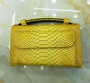 Classic Yellow Женский кошелек из натуральной кожи, зеленые кошельки, змеиный сексуальный Кошелек для монет, держатель для карт, женские кошельки, классический клатч, сумка для денег - Цвет: Classic Yellow