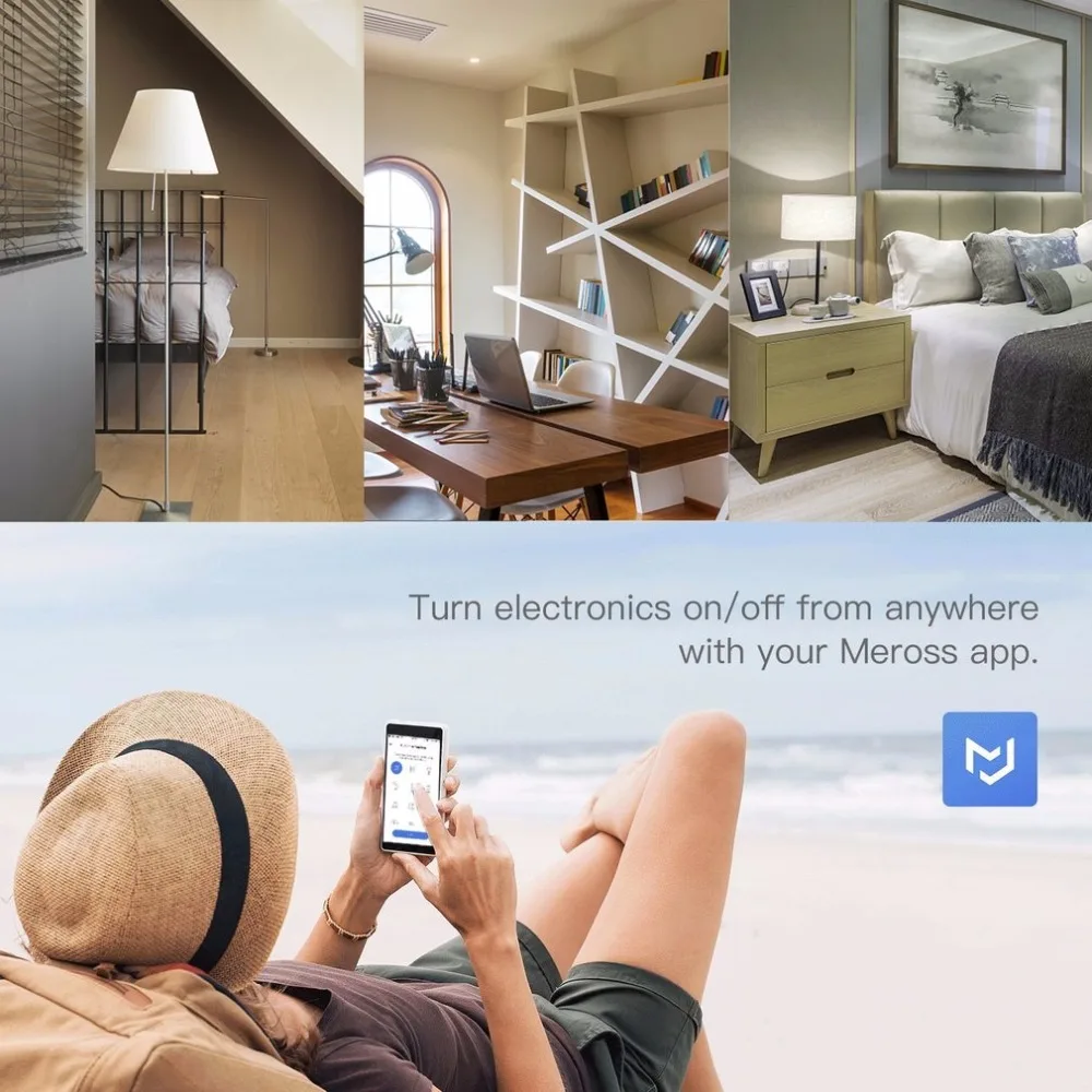 Meross Wi-Fi умный переключатель разъема мини беспроводное приложение дистанционное управление устройств США Plug Wi-Fi управление